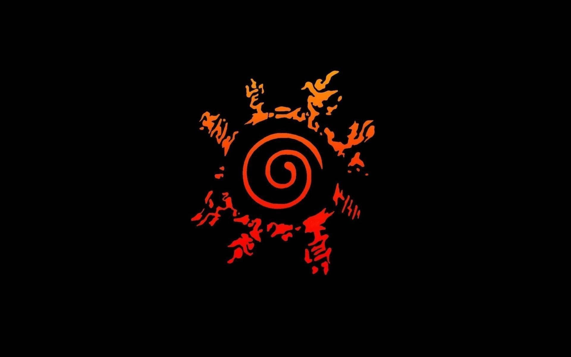 Σύμβολο Naruto με Ιαπωνικές Λέξεις Ταπετσαρία