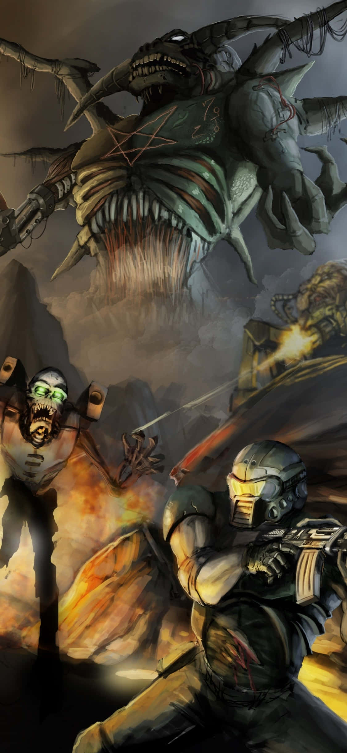 Φόντο Monsters Doom iPhone Xs Ταπετσαρία