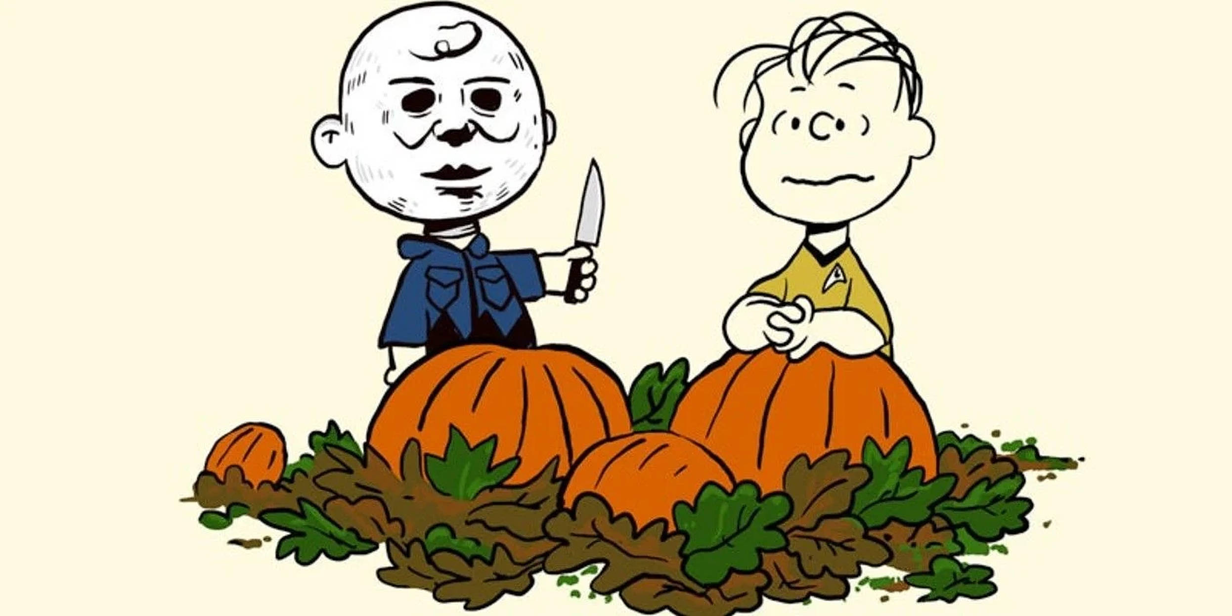 Τέχνη Halloween με τον Τσάρλι Μπράουν και τον Λάινους Ταπετσαρία