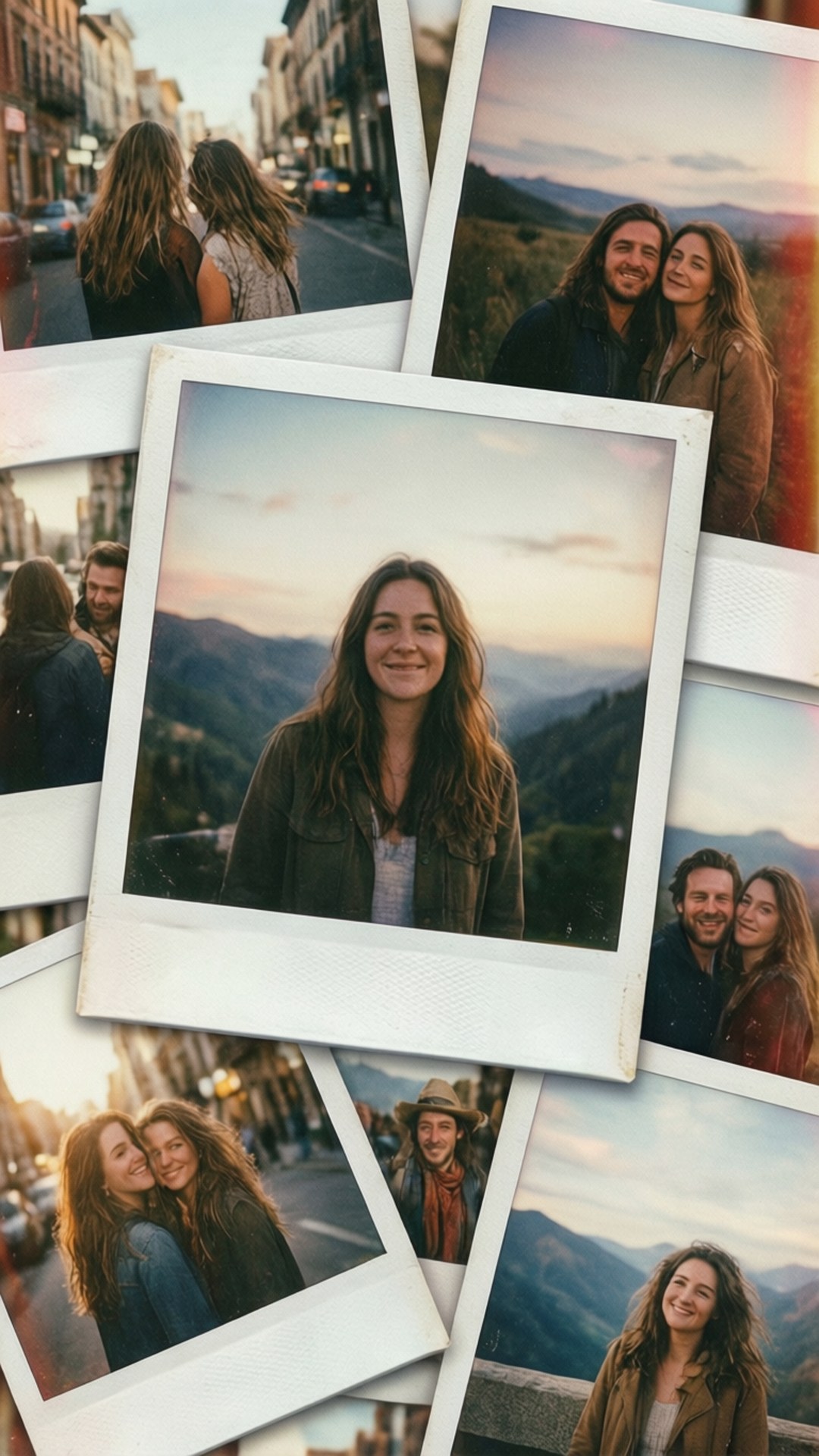 Ταξιδιωτικό Κολάζ Polaroid Ταπετσαρία