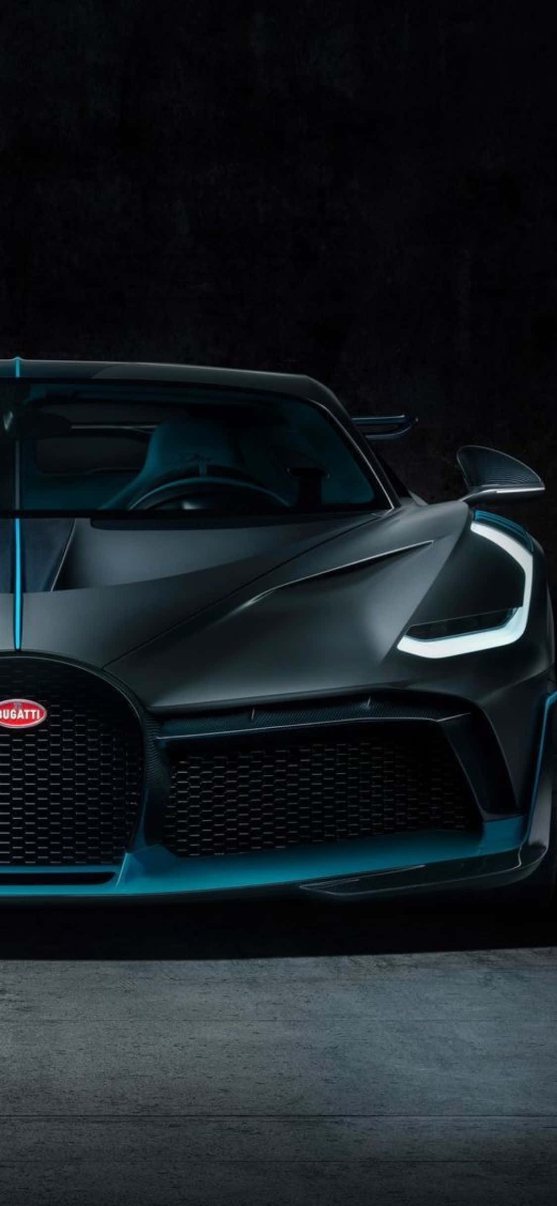 η bugatti chiron φαίνεται σε ένα σκοτεινό δωμάτιο Ταπετσαρία