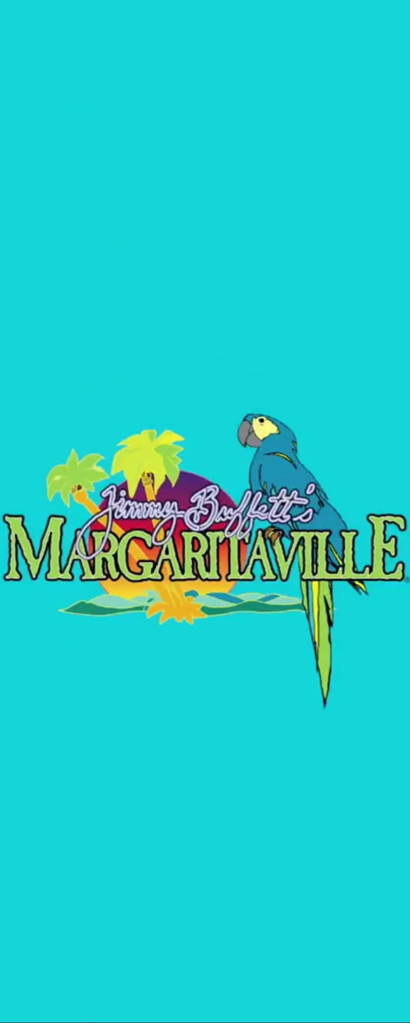 Το εμβληματικό λογότυπο Margaritaville του Jimmy Buffett Ταπετσαρία
