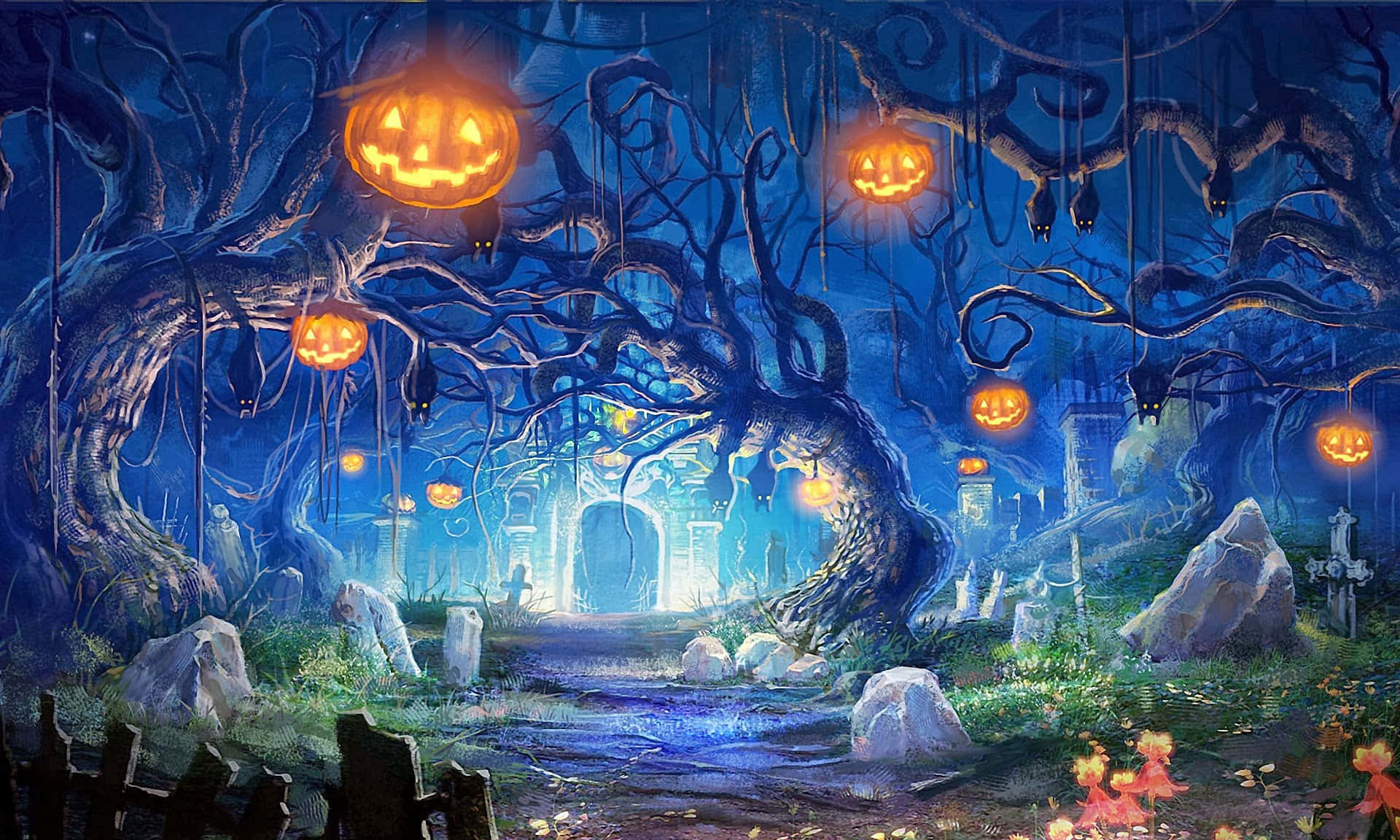 Τρομακτικές εικόνες Halloween Ταπετσαρία