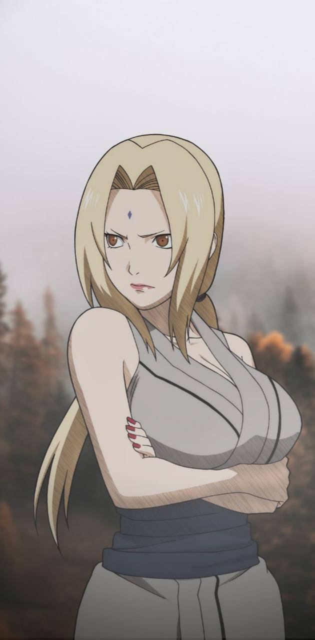 Τσουνάντε με συνοφρυωμένο βλέμμα — Naruto κινητό GIF Ταπετσαρία