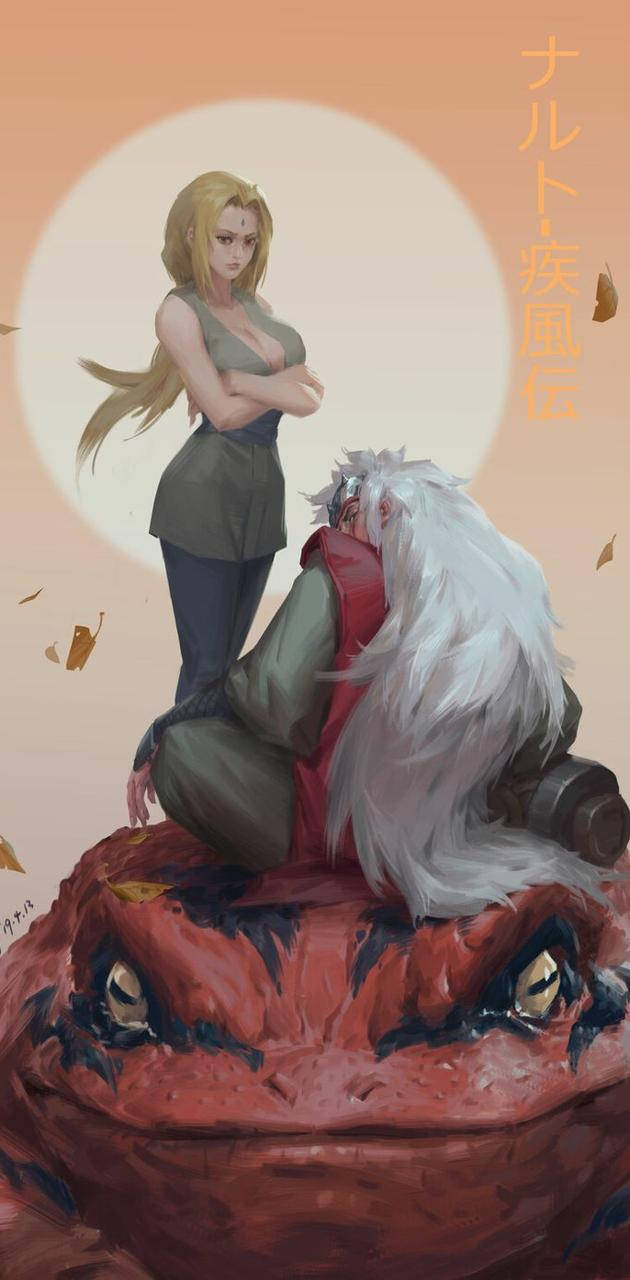 Τσουνάντε, Τζιράια και Γκαμαμπούντα — Naruto κινητό GIF Ταπετσαρία