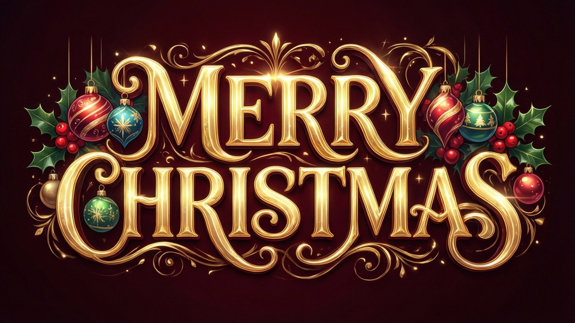 Τυπογραφία Merry Christmas Ταπετσαρία