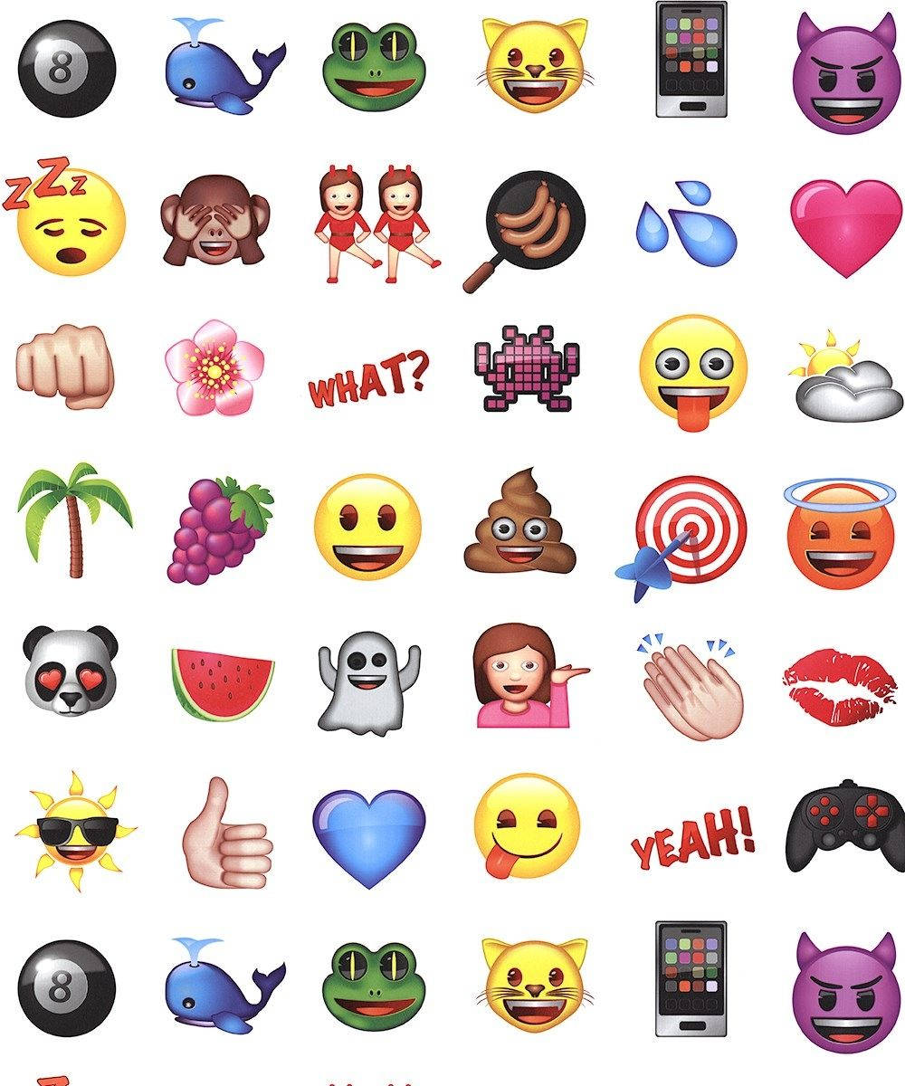 Υψηλής Ανάλυσης 3D Emoji Λευκό Ταπετσαρία