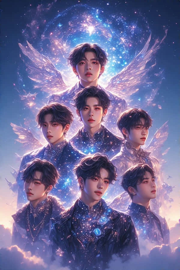 Φανταστικό Ρεαλιστικό K-pop Συγκρότημα Ταπετσαρία