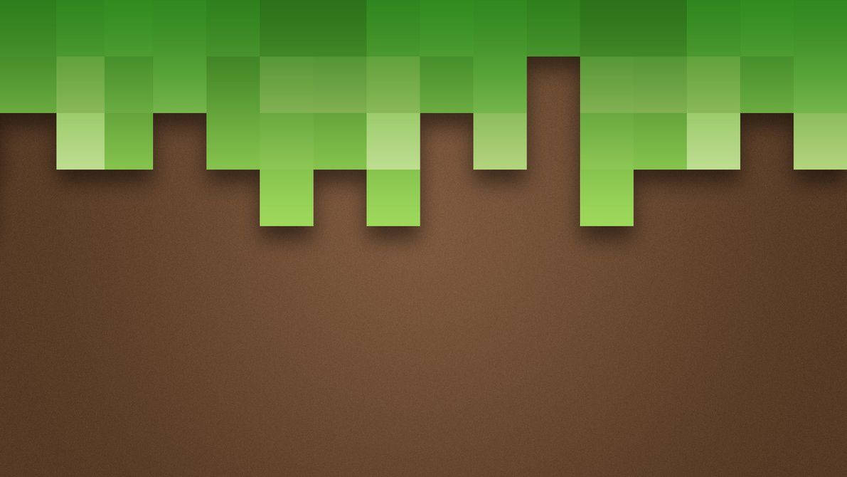 Απλοποιημένο pixelated Minecraft χώμα γρασίδι wallpaper — Minecraft Ταπετσαρία