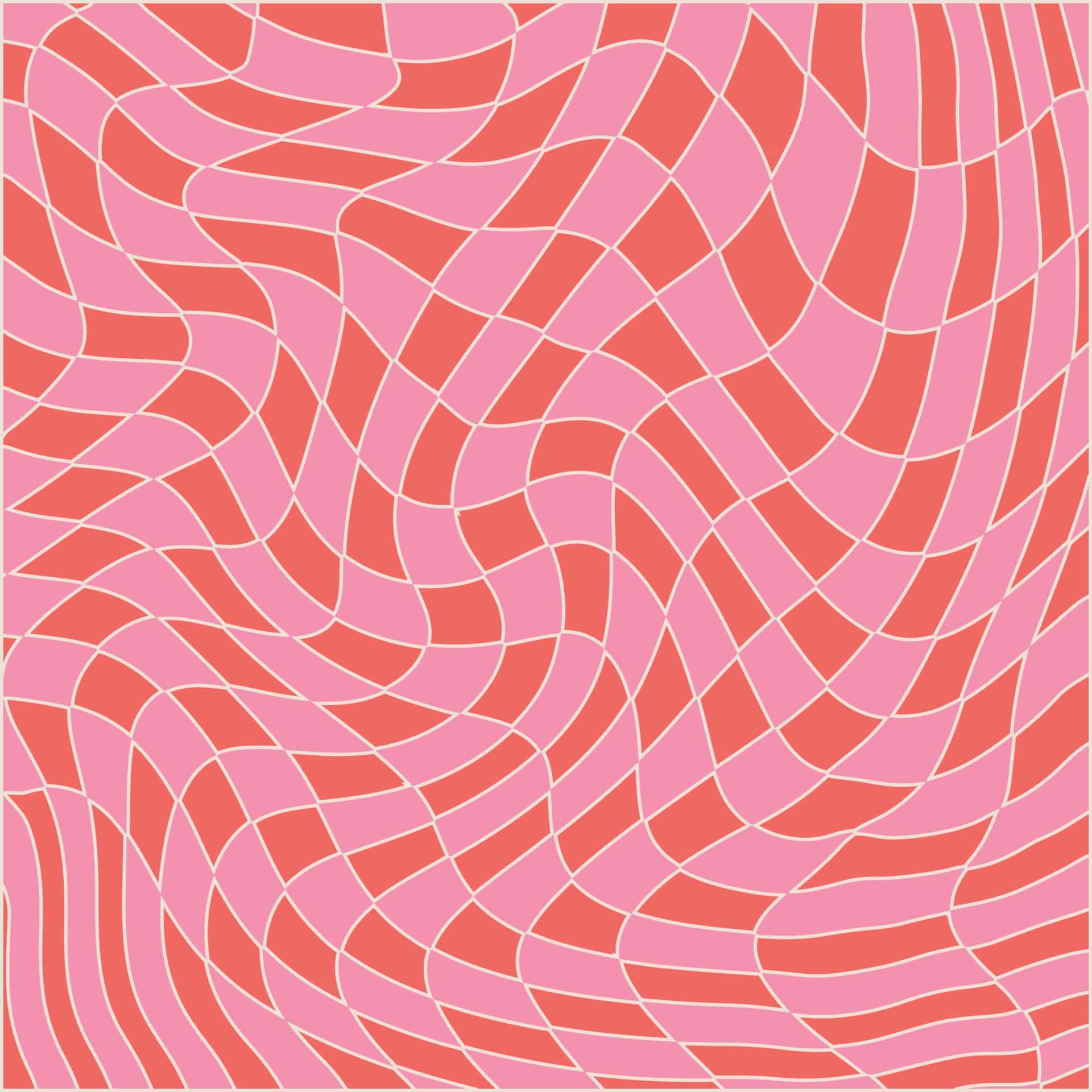 Φόντο 70s Groovy Pink Curvy Square Texture Ταπετσαρία