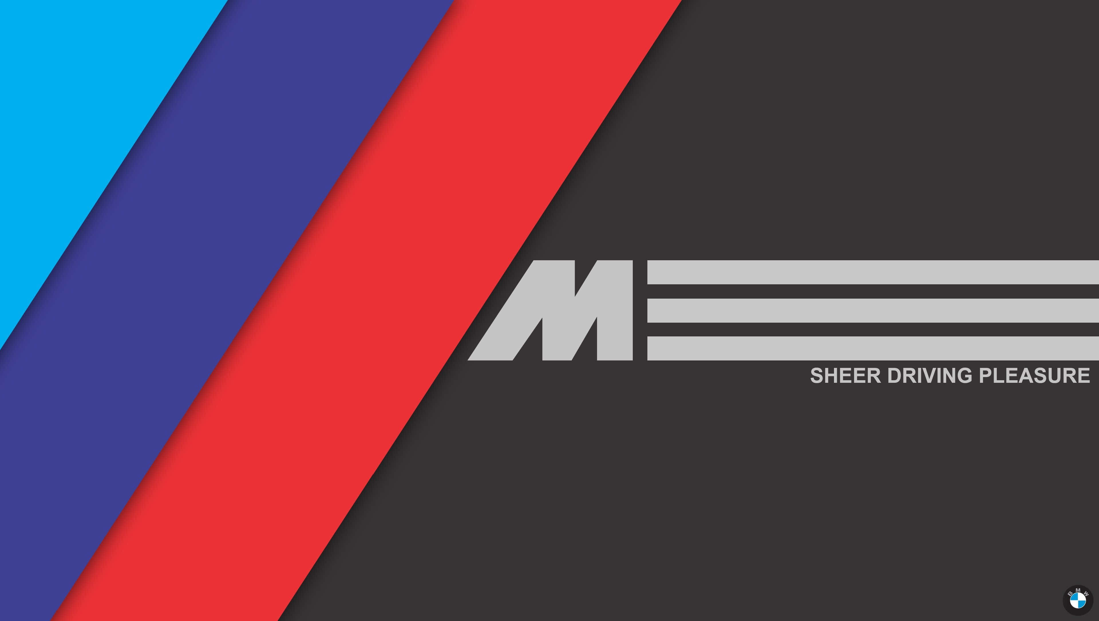 Φόντο BMW M Series 720p με Λωρίδες M και Sheer Driving Pleasure Ταπετσαρία
