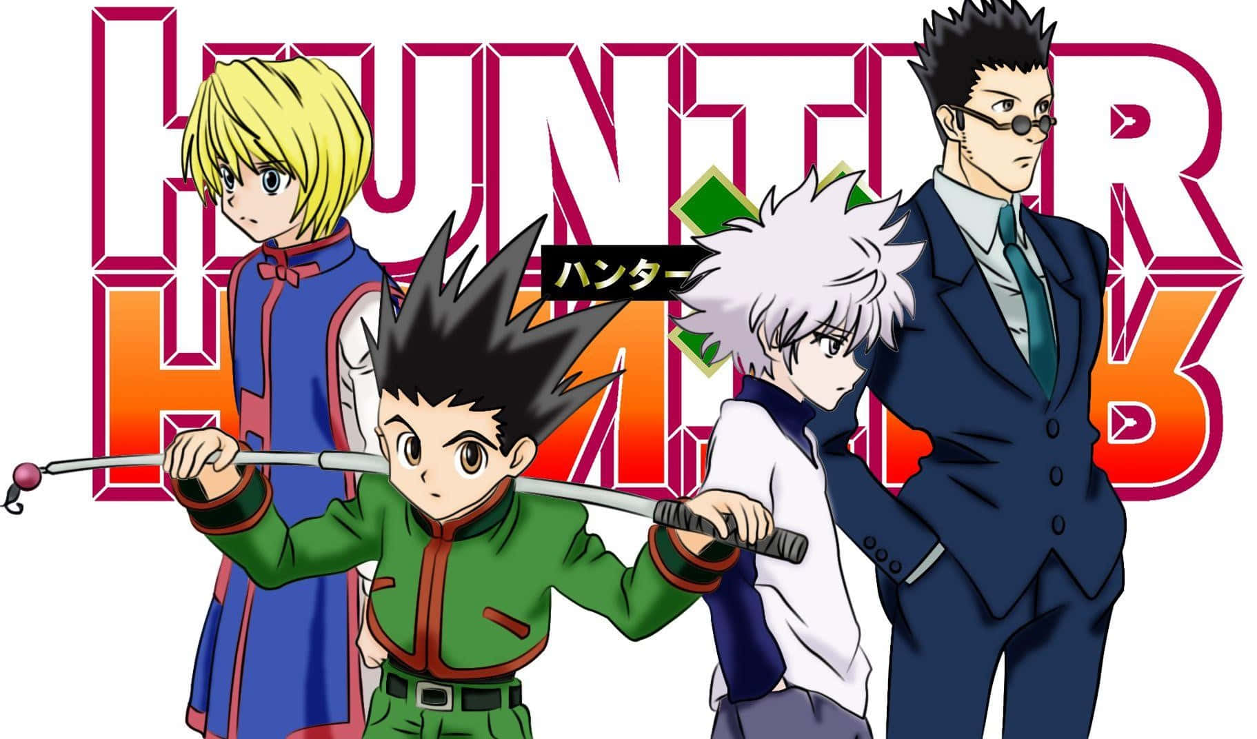 Φόντο Hunter X Hunter με Kurapika, Leorio, Killua και Gon Ταπετσαρία