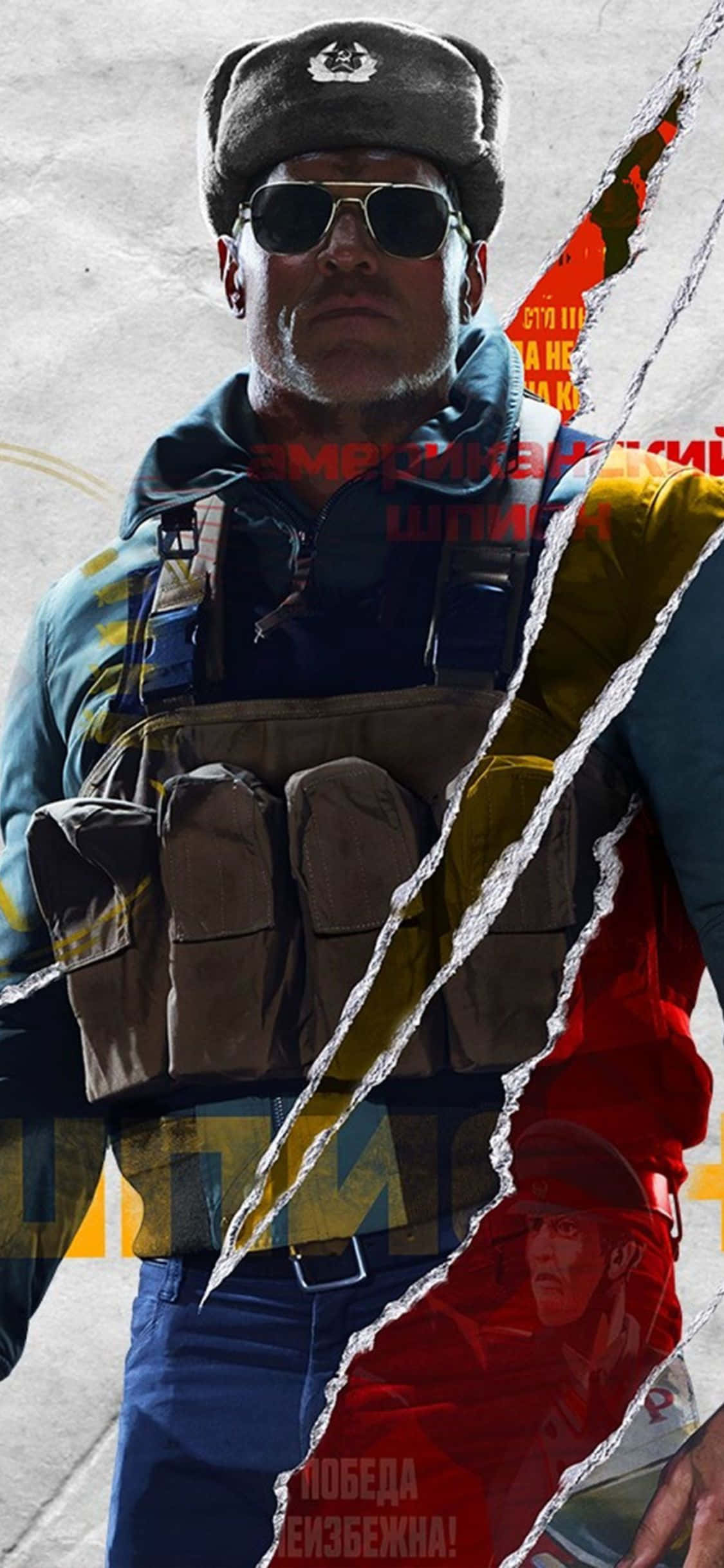 Φόντο iPhone X Call Of Duty Black Ops Cold War Ρώσικος Χαρακτήρας Ταπετσαρία