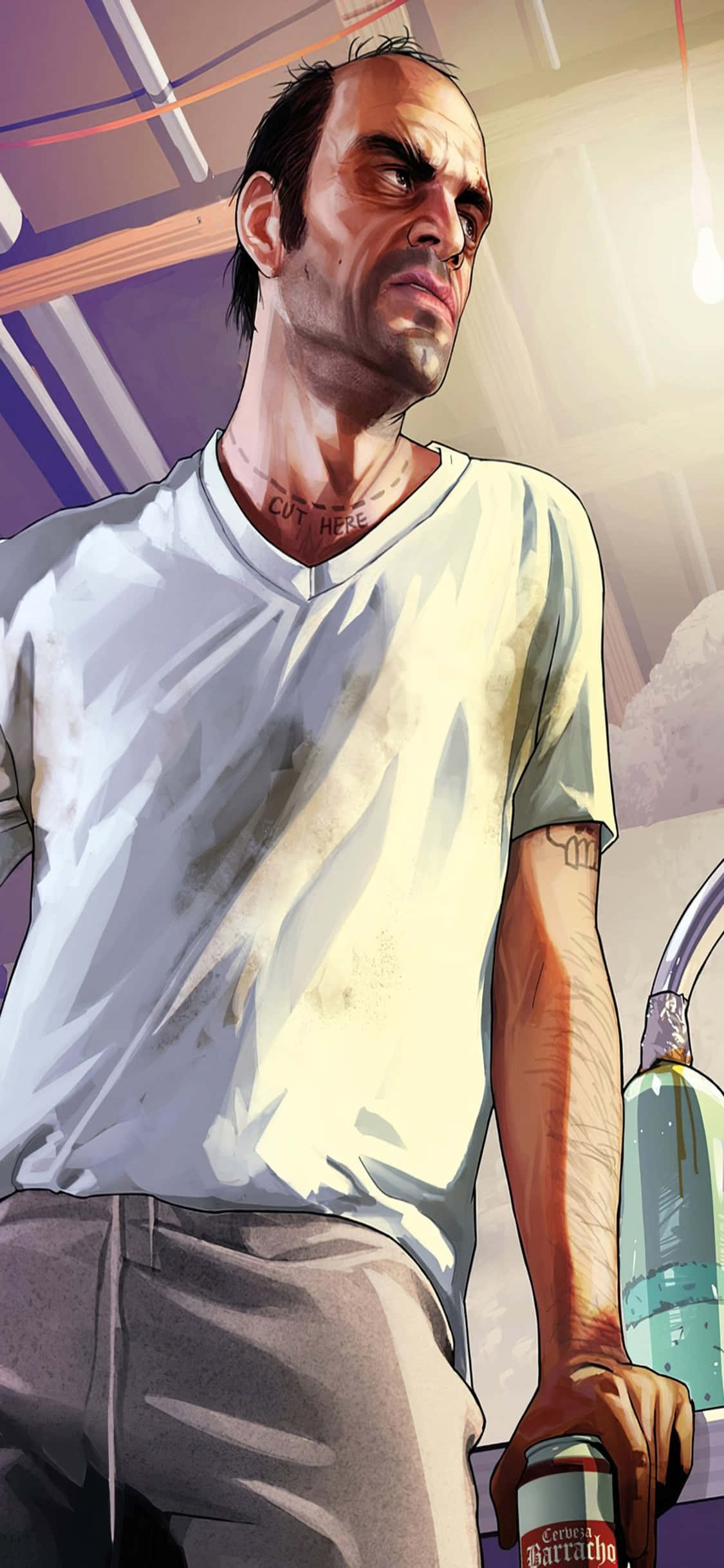 Φόντο iPhone X Grand Theft Auto V Αυθόρμητη Λήψη Trevor Ταπετσαρία