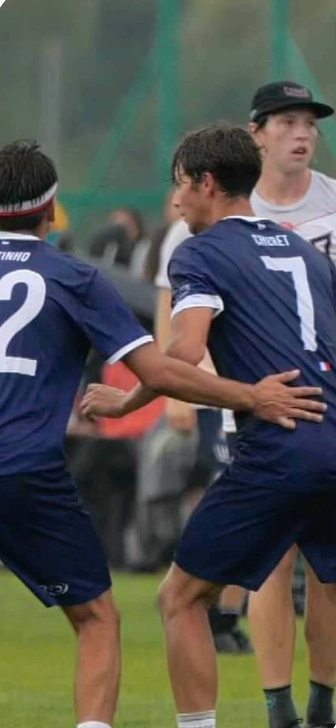 Φόντο iPhone X Ultimate Frisbee με μπλε στολές Ταπετσαρία