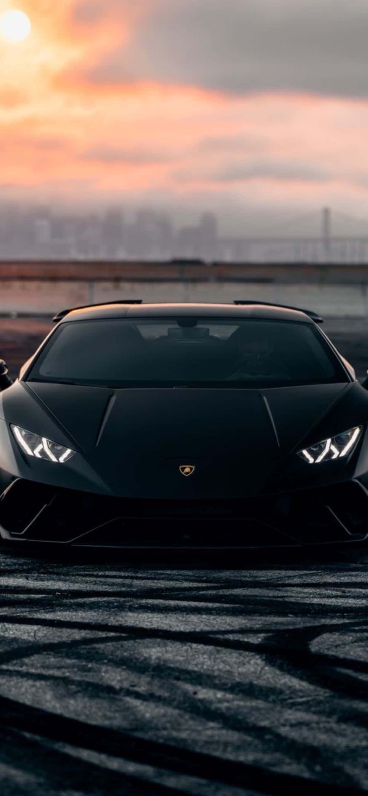 Φόντο iPhone XS Max Lamborghini Black Huracan Ταπετσαρία