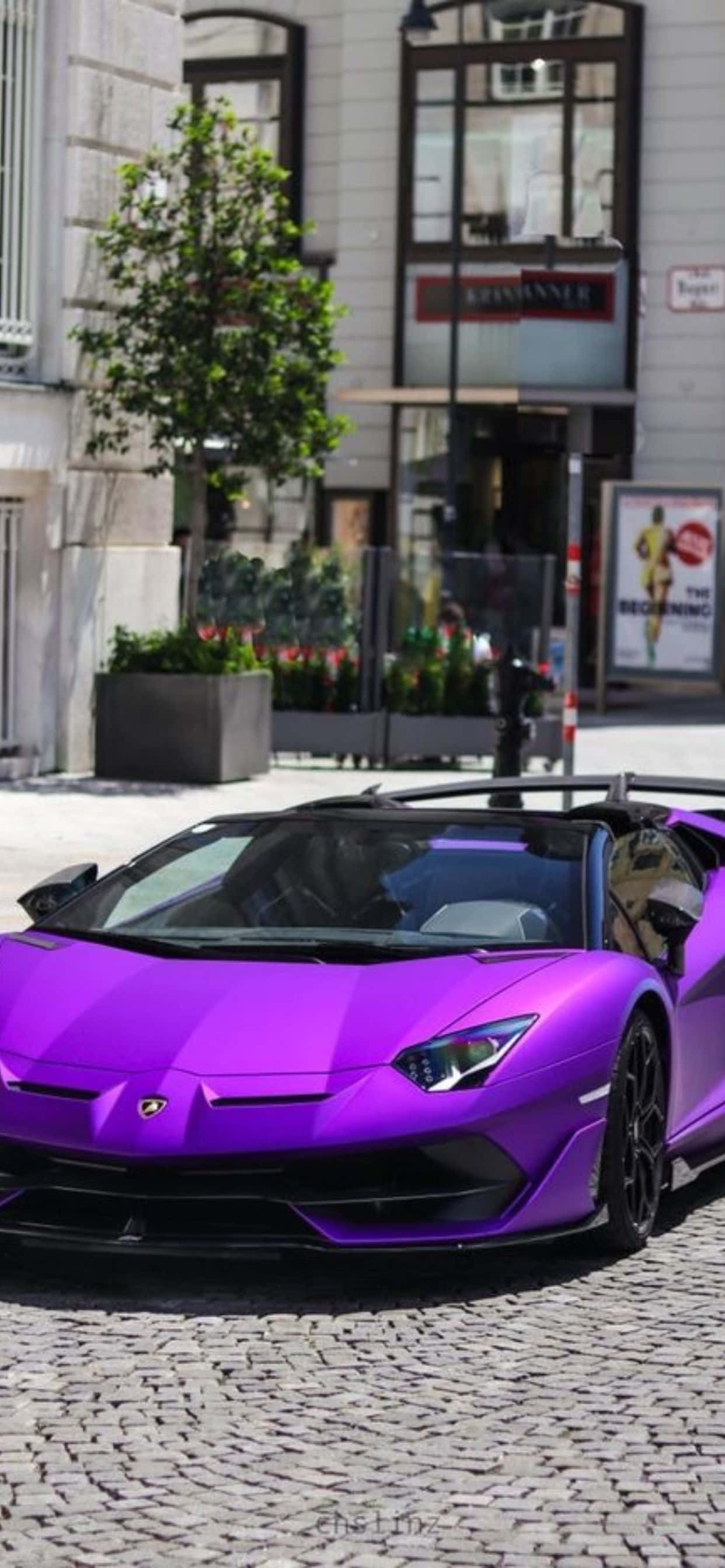 Φόντο iPhone XS Max Lamborghini Purple Aventador Ταπετσαρία