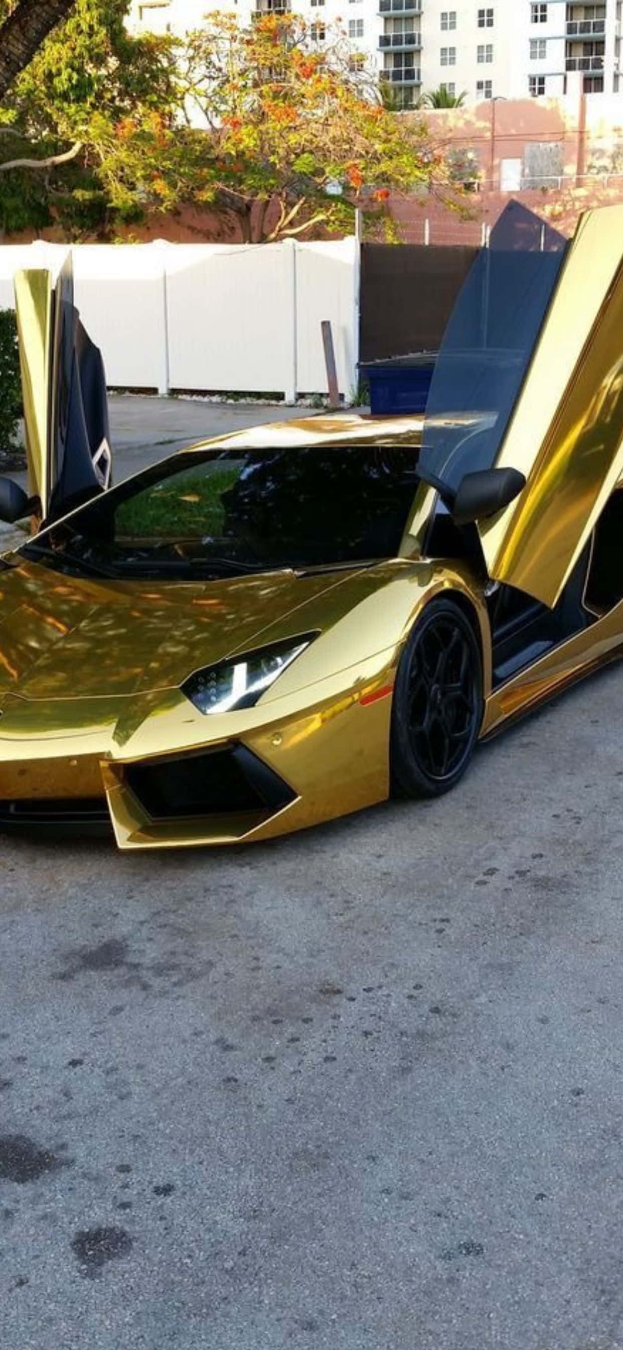 Φόντο iPhone XS Max Lamborghini Χρυσό Aventador Ταπετσαρία