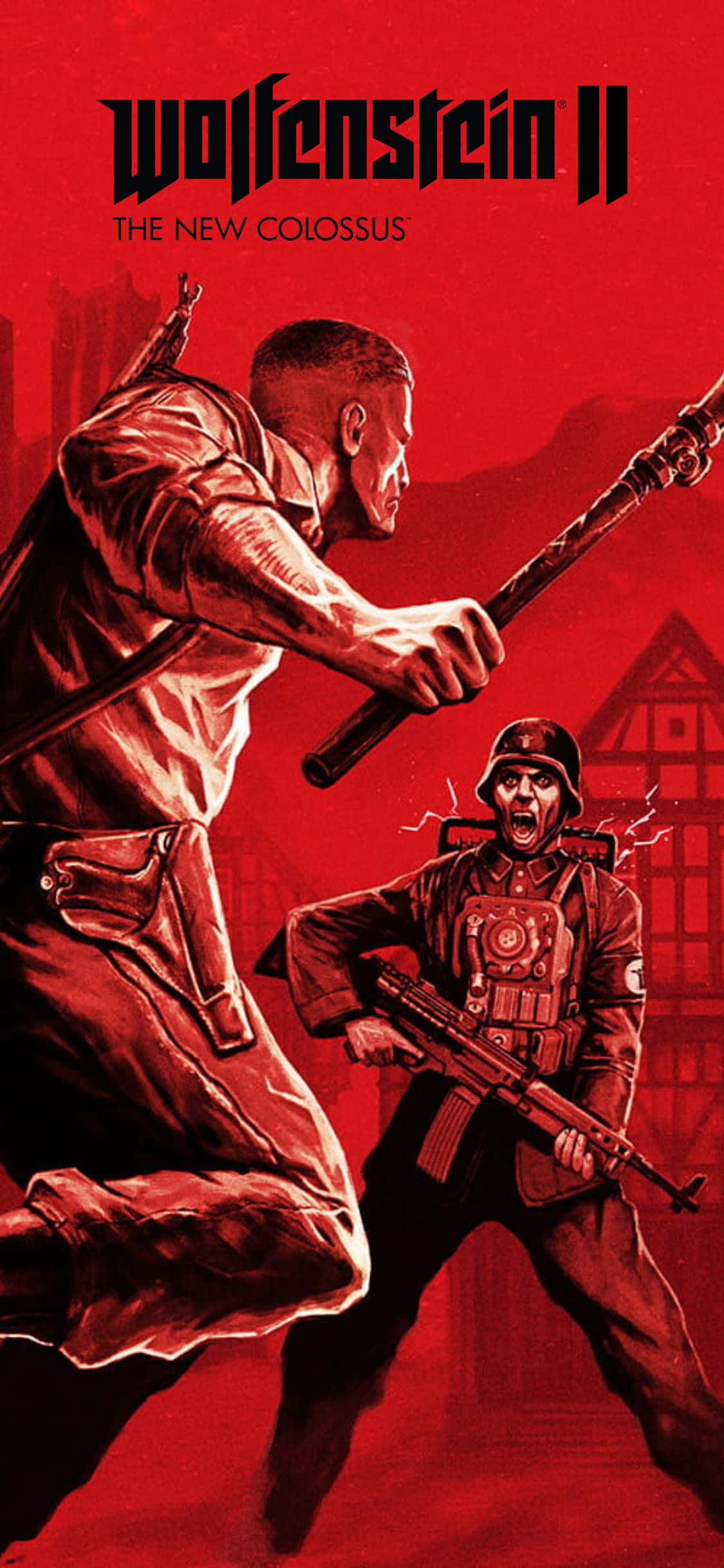 iPhone Xs Wolfenstein Ii Ματωμένο Κόκκινο Φόντο Ταπετσαρία