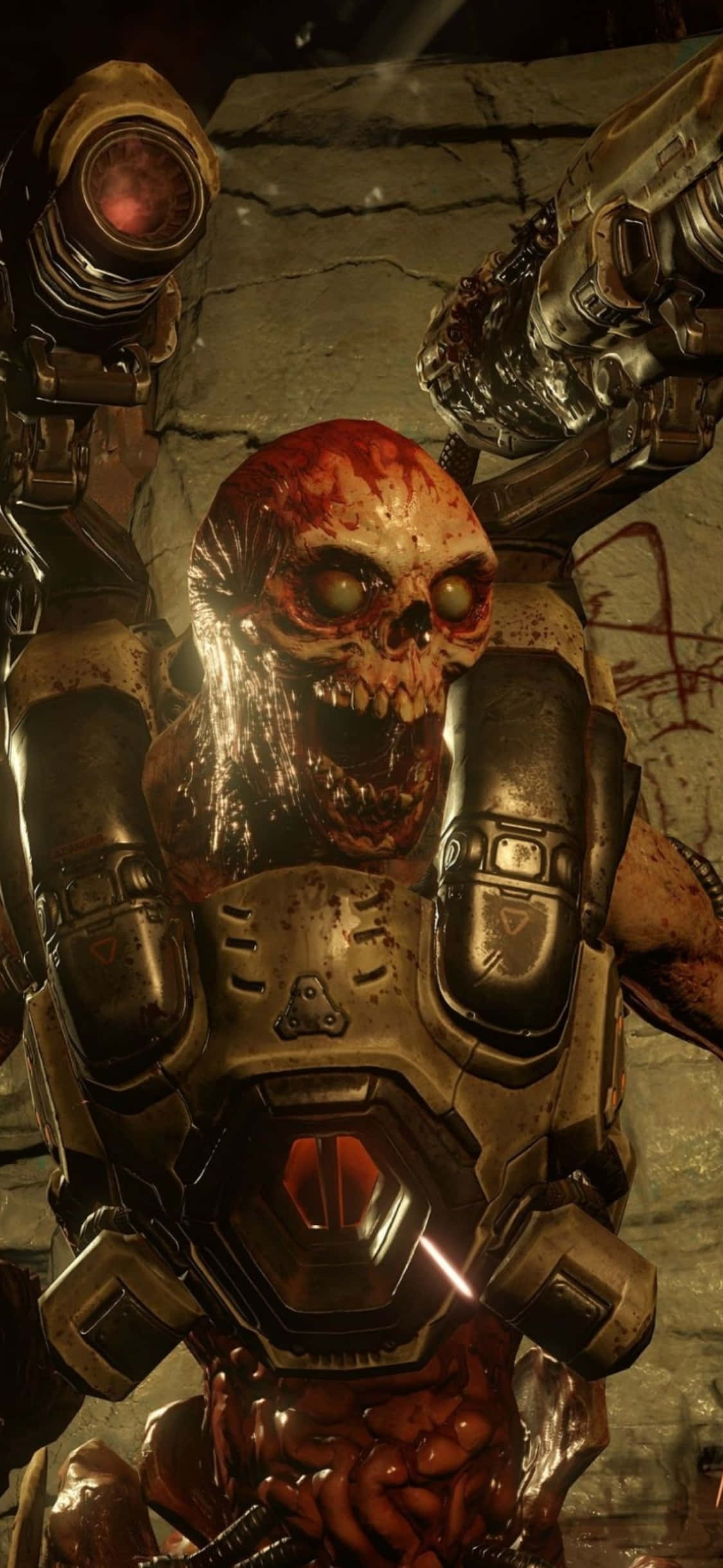 Doom Κρανίο Δαίμονας Φόντο iPhone Xs Ταπετσαρία