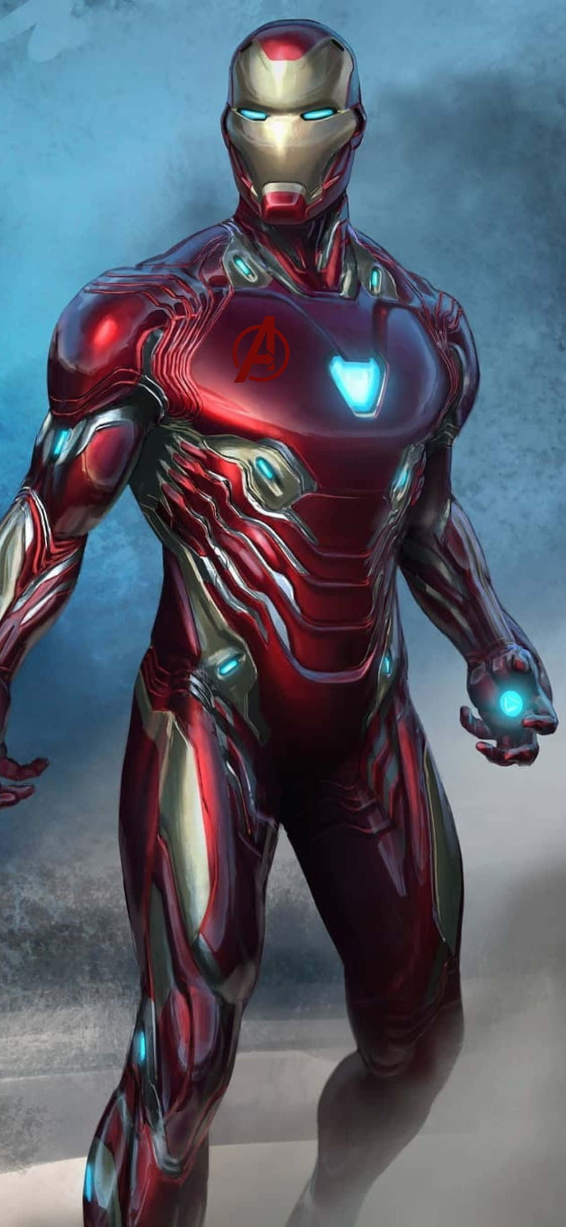 Φόντο iPhone XS Avengers Iron Man με Στολή Mark 50 Ταπετσαρία