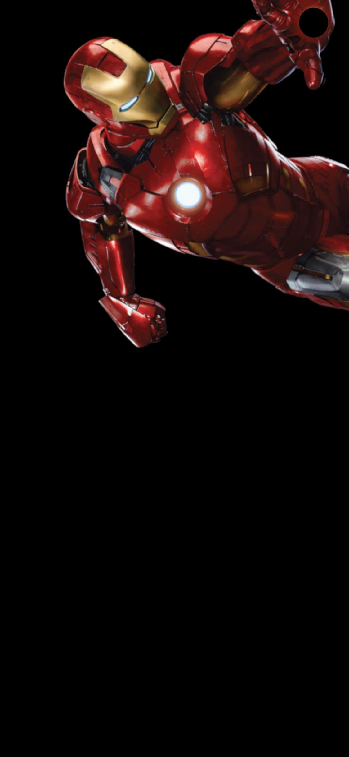 Φόντο Iron Man για iPhone X - Πέταγμα με Μαύρο Φόντο Ταπετσαρία