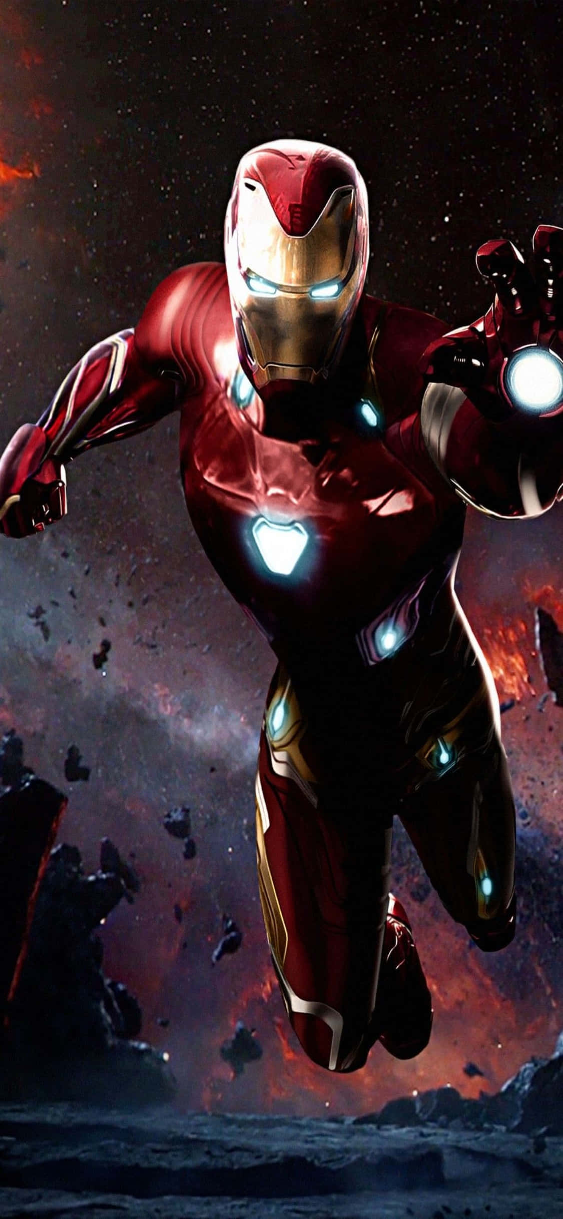 Φόντο Iron Man για iPhone X - Ο Iron Man Στοχεύει με Εκτοξευτή Ταπετσαρία