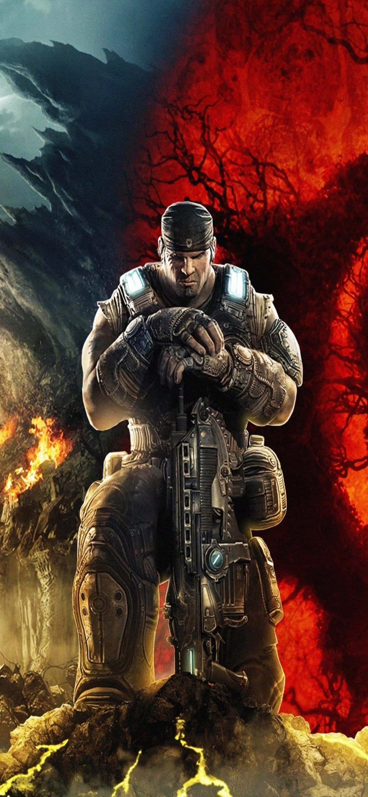 Φόντο iPhone XS Max Gears of War 5 Marcus Fenix Ταπετσαρία