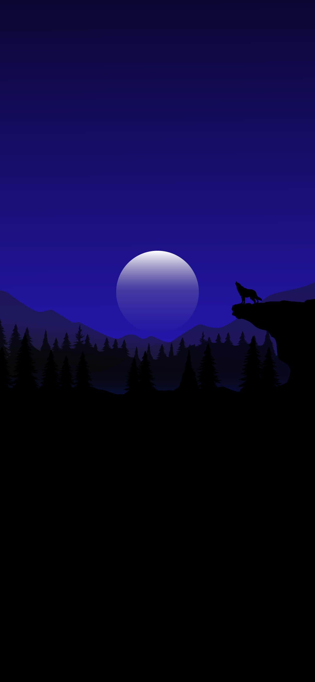 Wolf Moon Pixel 3XL AMOLED Φόντο Ταπετσαρία