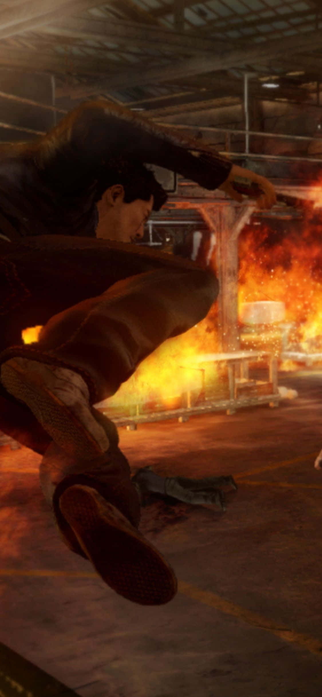 Φόντο Αποθήκης Sleeping Dogs Payback για iPhone Xs Ταπετσαρία