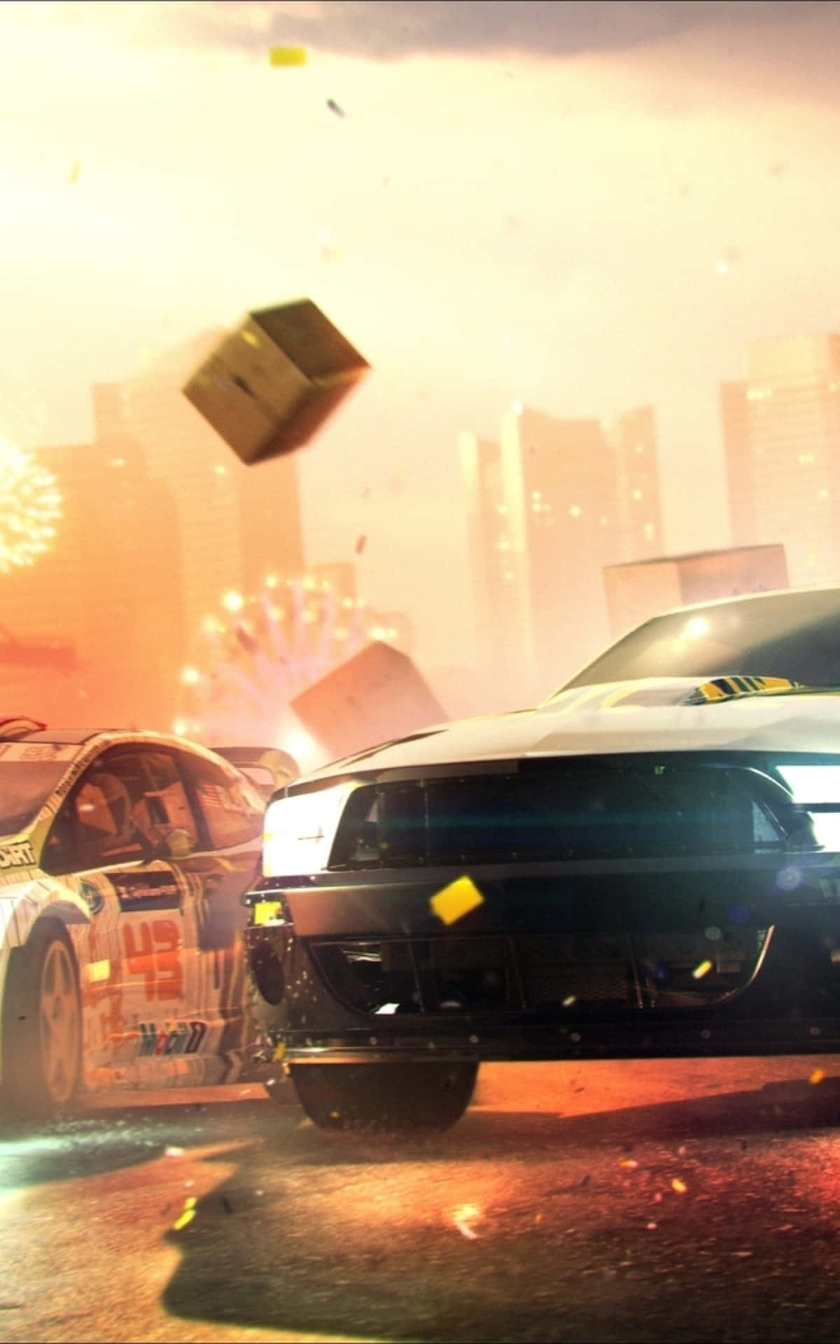 Φόντο από χαρτόκουτο Dirt Showdown για iPhone X Ταπετσαρία