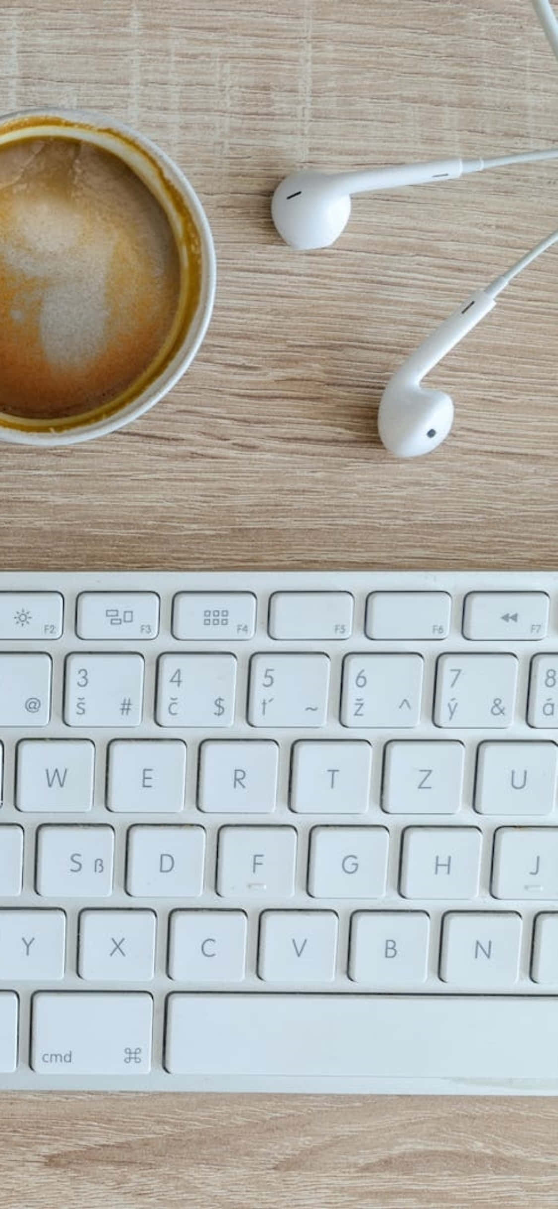 Φόντο Γραφείου iPhone X Ακουστικά και Πληκτρολόγιο Ταπετσαρία