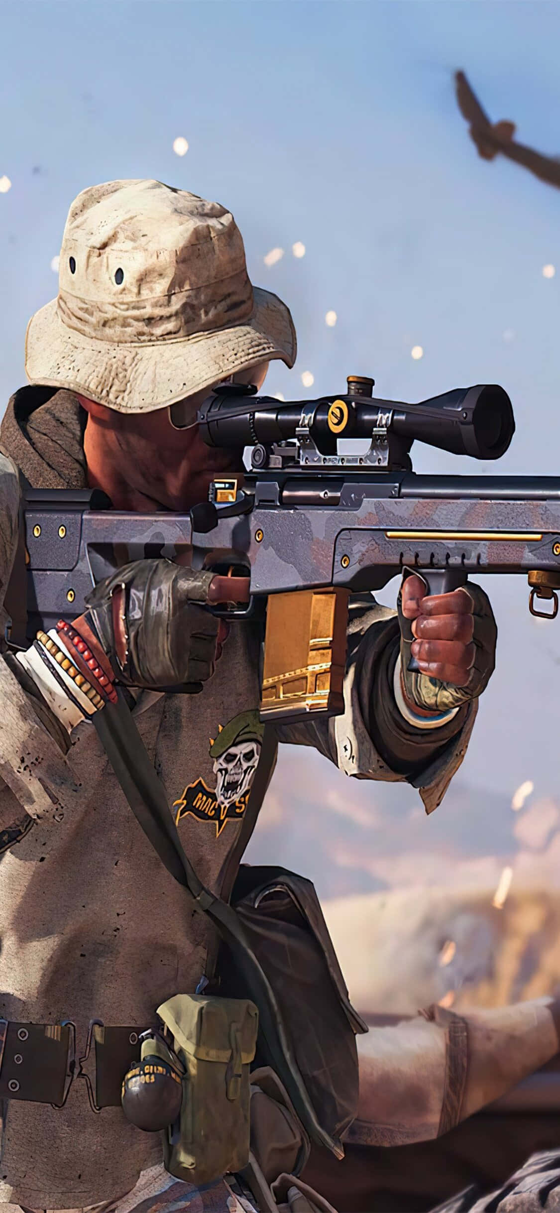 Φόντο ελεύθερου σκοπευτή Call Of Duty Black Ops Cold War για iPhone XS Ταπετσαρία