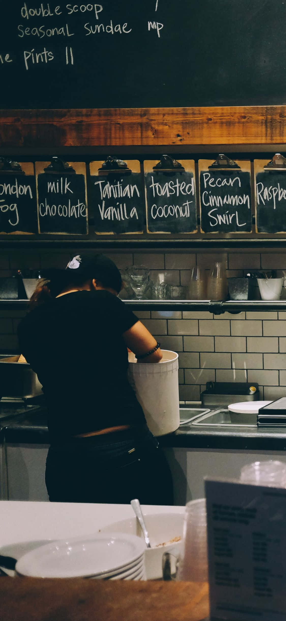 Φόντο κουζίνας Gelato Shop για iPhone Xs Ταπετσαρία