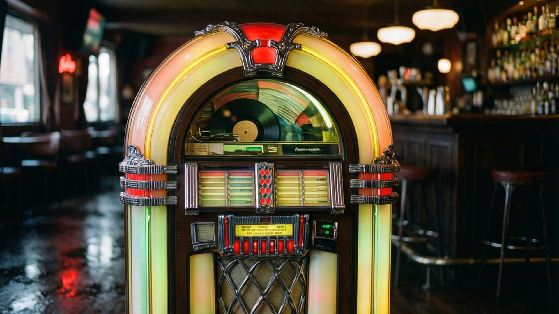 Φώτα Jukebox Ταπετσαρία