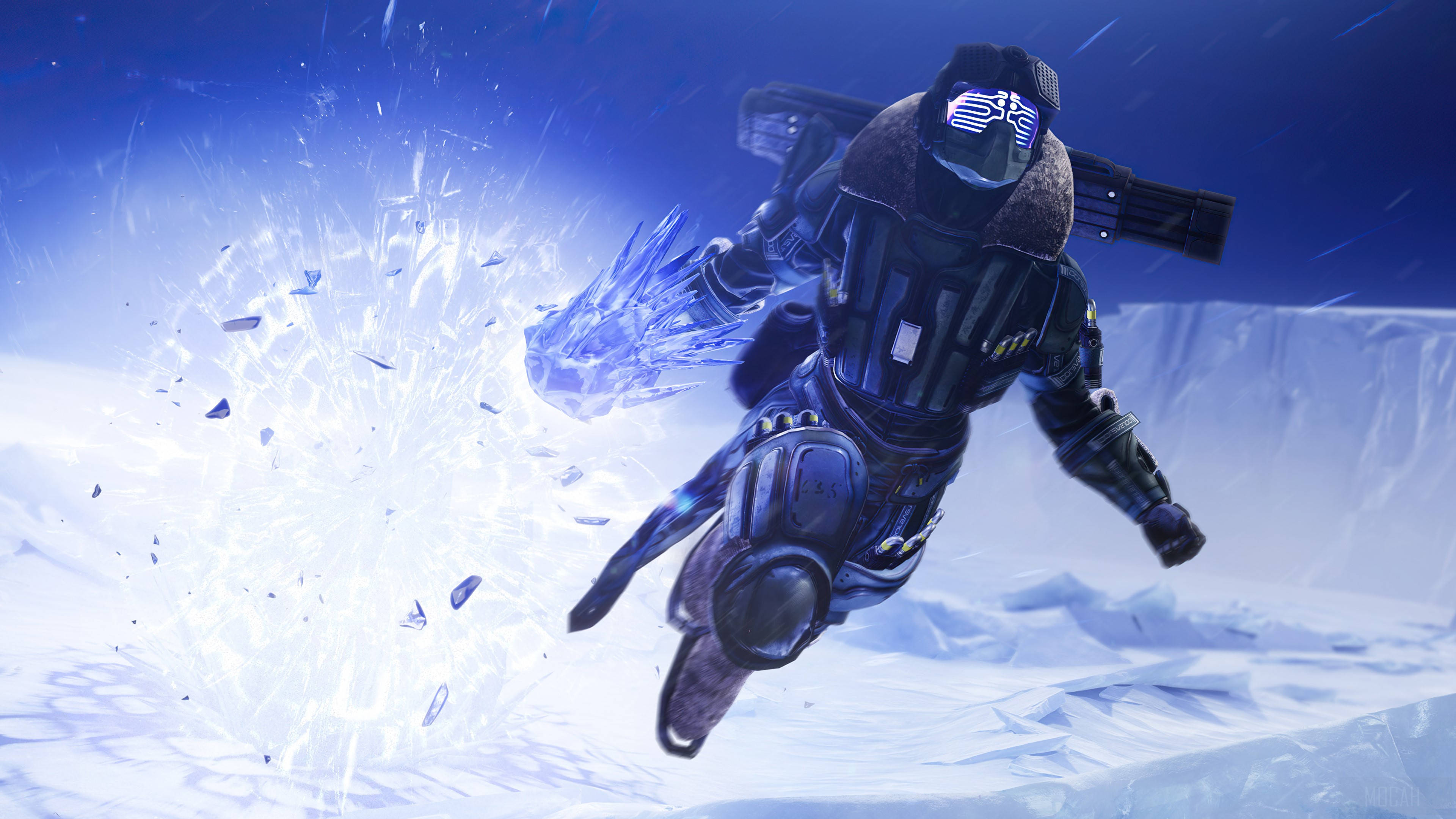 Χαρακτήρας του Destiny 2 Beyond Light να πετάει Ταπετσαρία