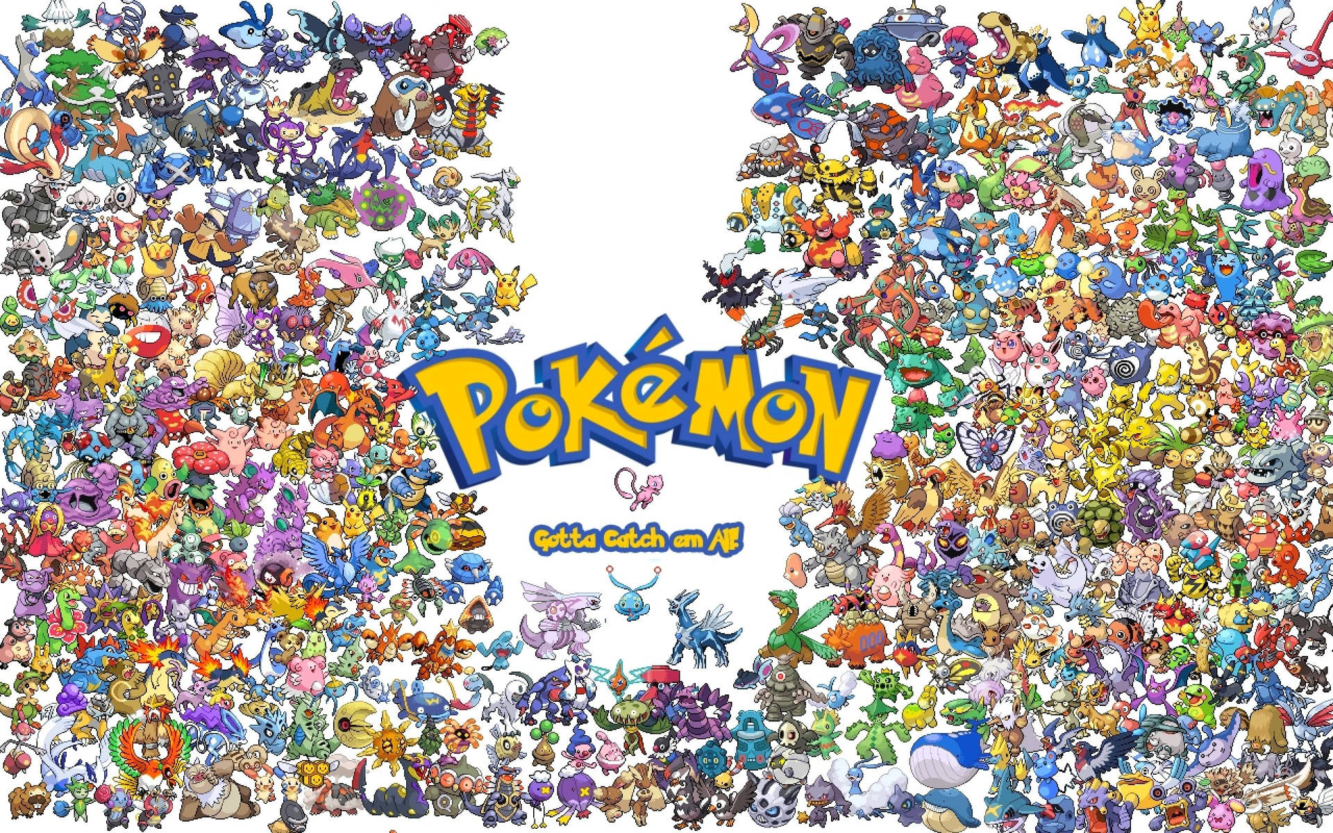 Χαριτωμένοι χαρακτήρες Pokémon για ταπετσαρία επιφάνειας εργασίας θάλασσας, στεριάς, φωτιάς και αέρα. — Pokemon Ταπετσαρία