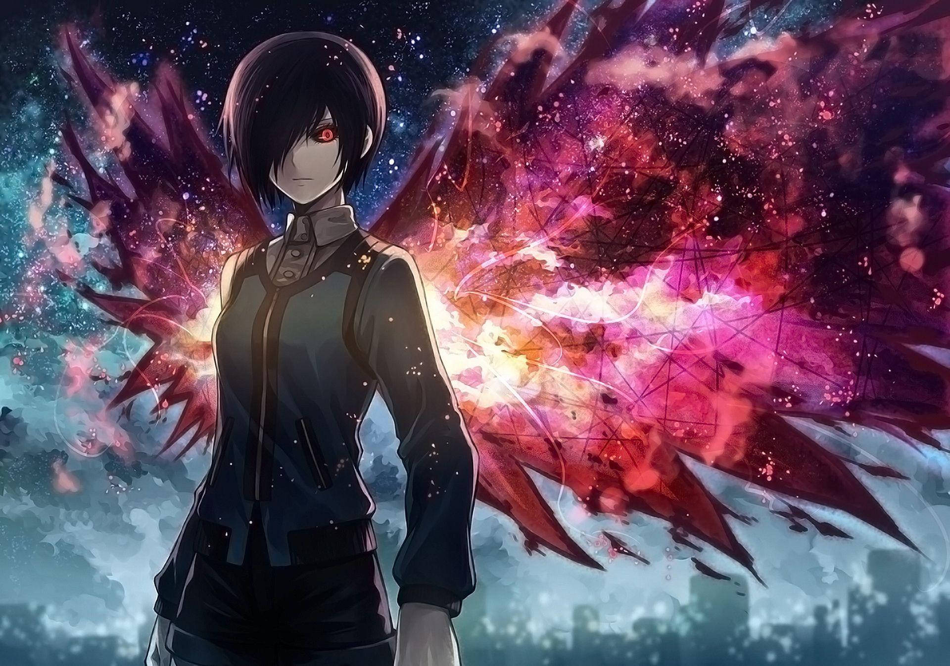 Χαρακτήρες Tokyo Ghoul με Ενισχυμένα Φτερά Ταπετσαρία