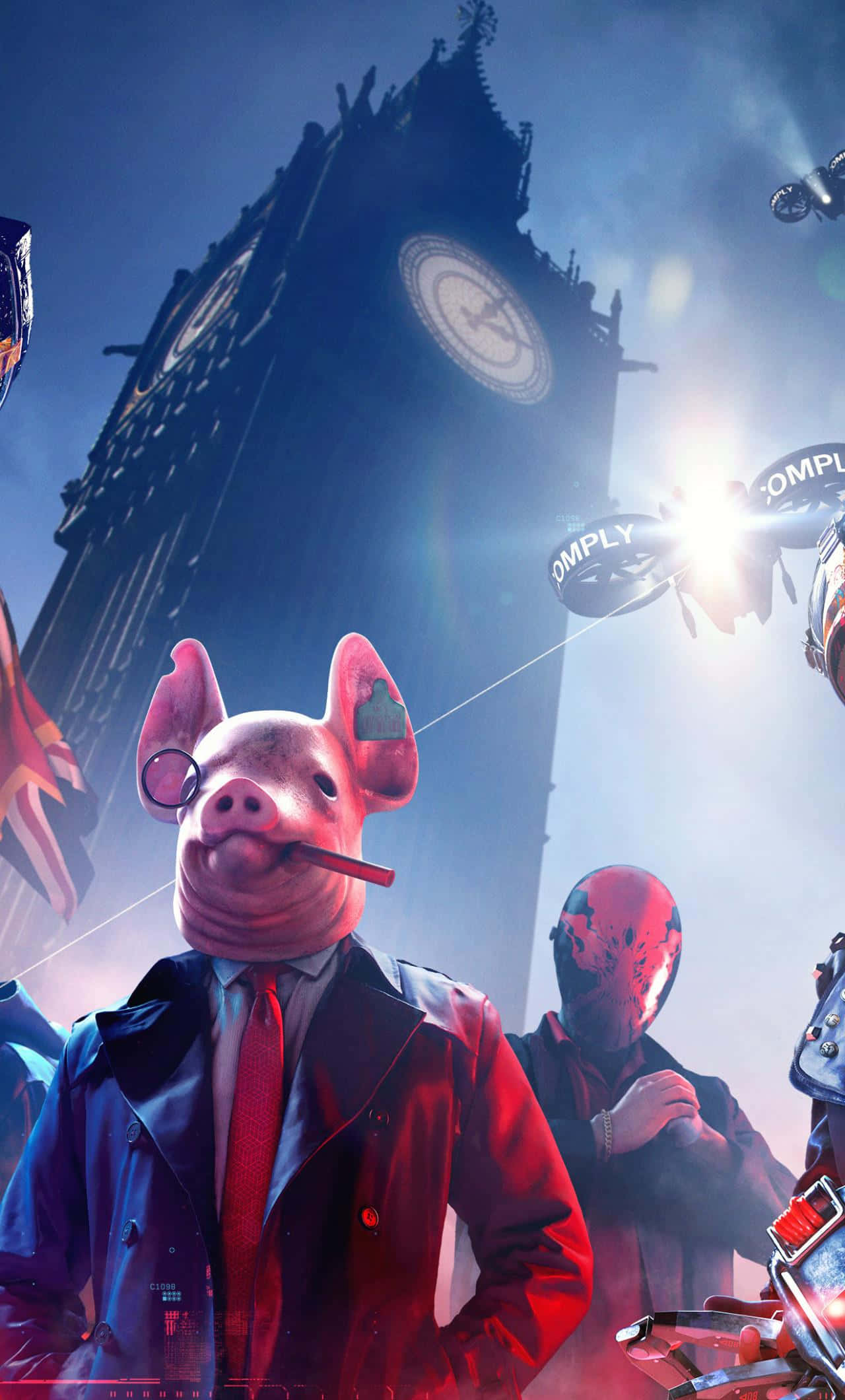 Χαρακτήρες από το Watch Dogs iPhone Ταπετσαρία
