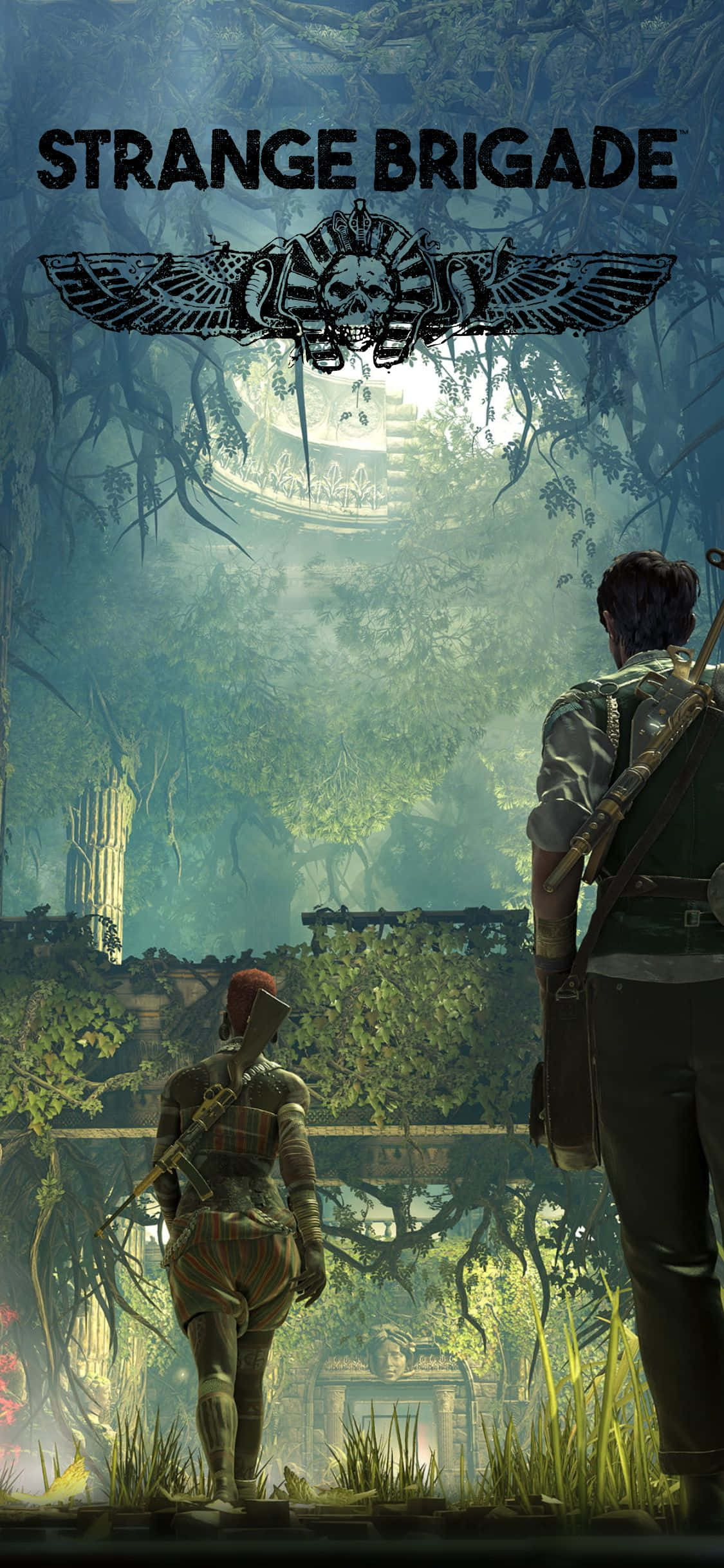 Χαρακτήρες Μέσα σε Αρχαία Ερείπια iPhone X Strange Brigade Φόντο Ταπετσαρία