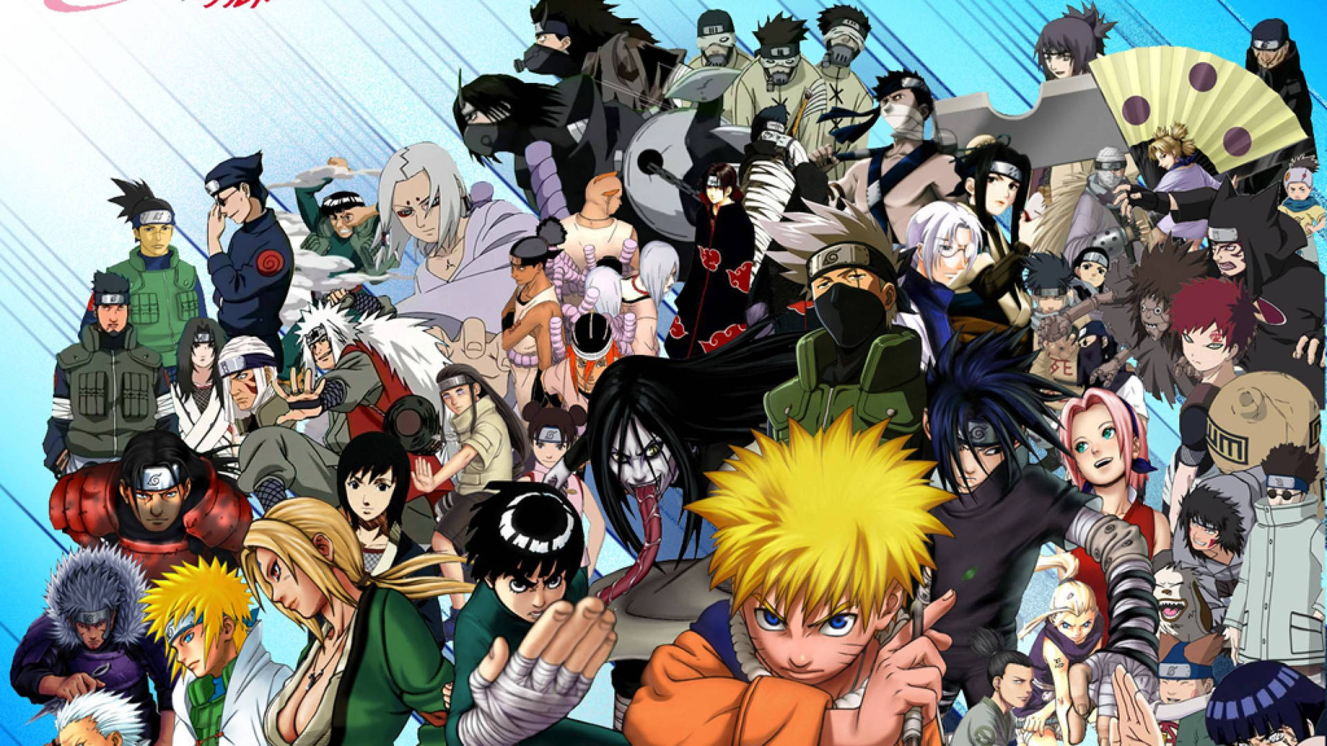 Χαρακτήρες Naruto Shippuden, Kakashi, Sakura, Sasuke, Gaara, Itachi, Hinata, Tsunade, Jiraiya — Naruto Ταπετσαρία