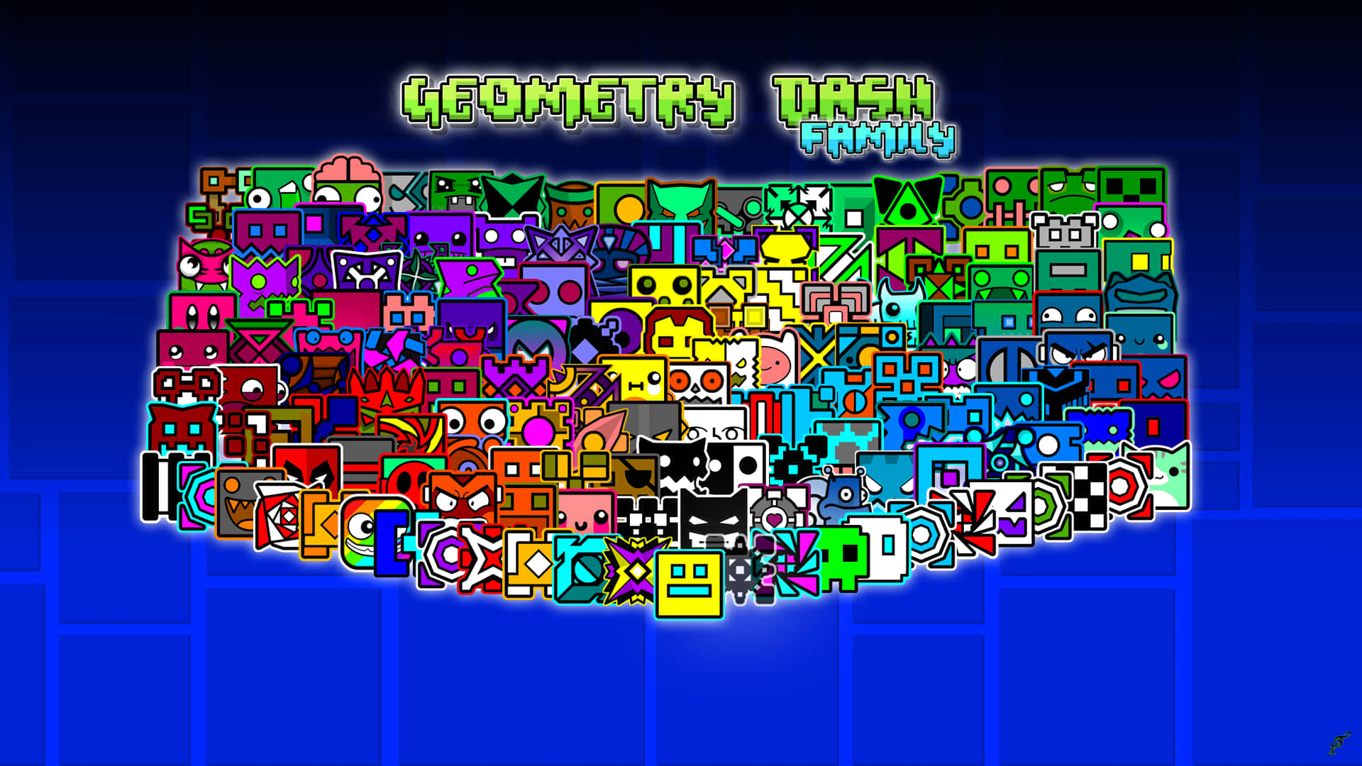Χαρακτήρες του Geometry Dash Μαζί Ταπετσαρία