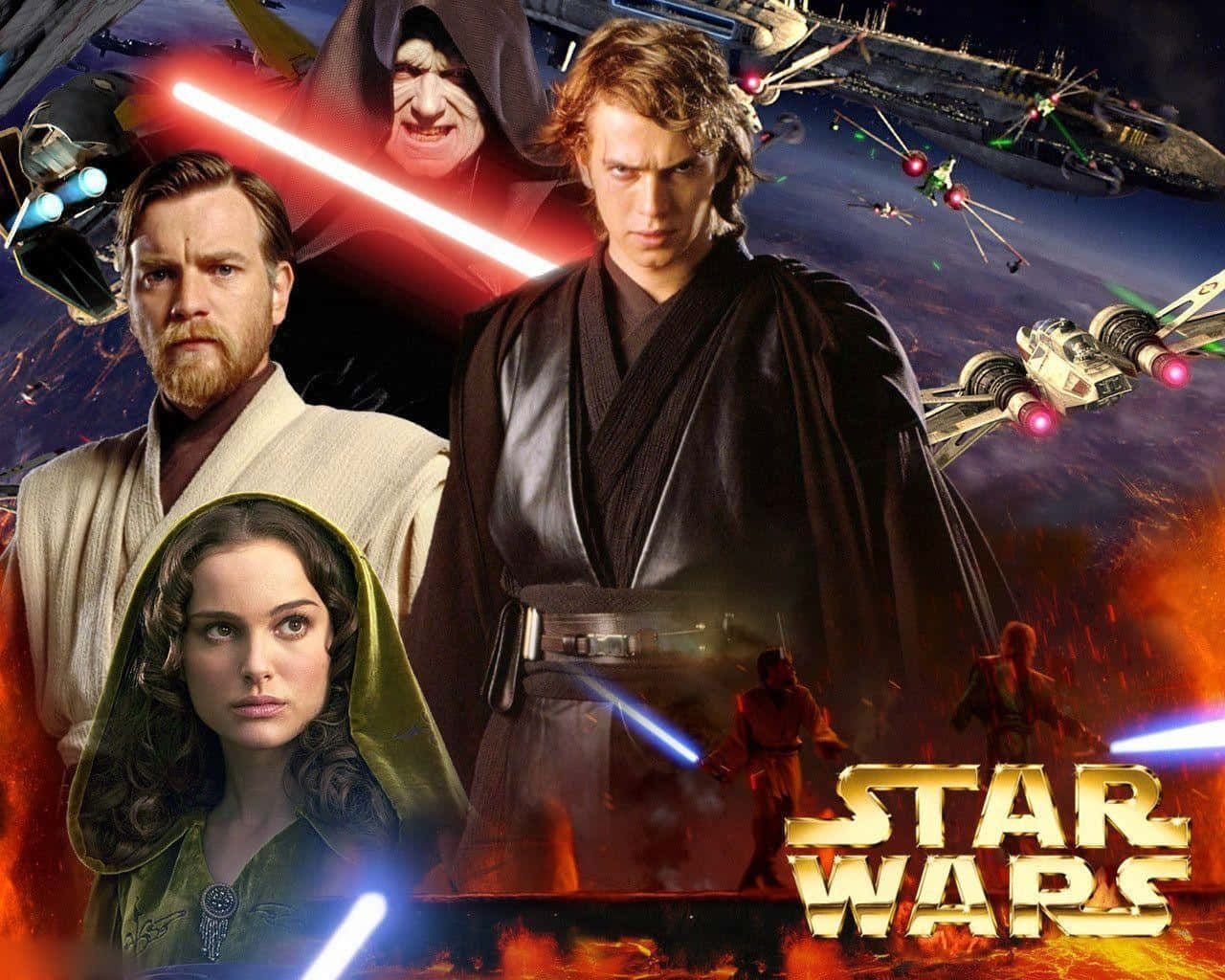 Χαρακτήρες του Star Wars Prequel στο Διάστημα Ταπετσαρία