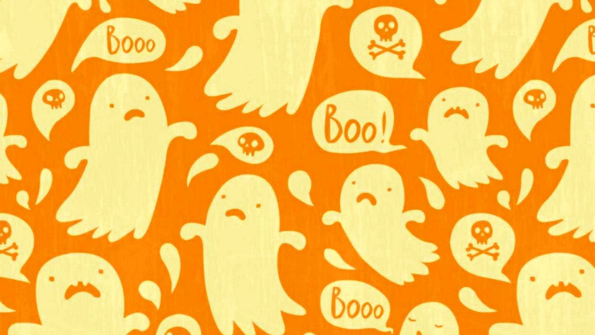 Χαριτωμένα Αισθητικά Φαντάσματα Halloween Ταπετσαρία