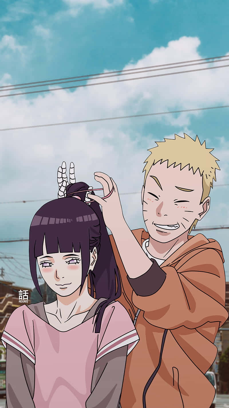 Χαριτωμένα Μαλλιά Naruto και Hinata Ταπετσαρία