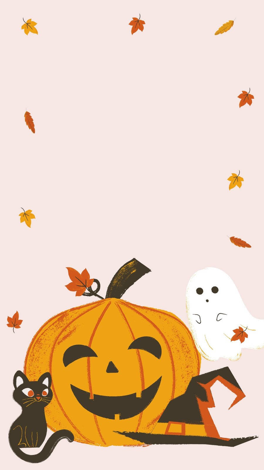 Χαριτωμένα Σύμβολα Halloween για Κινητό Ταπετσαρία