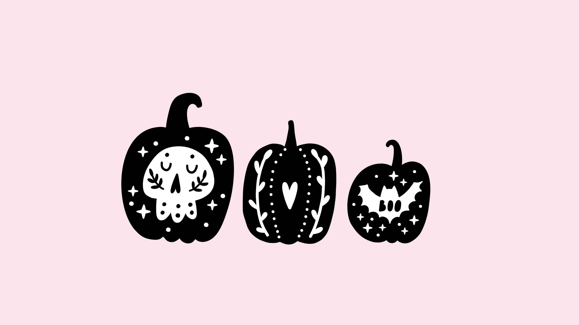 Χαριτωμένες Αισθητικές Κολοκύθες Halloween Ταπετσαρία