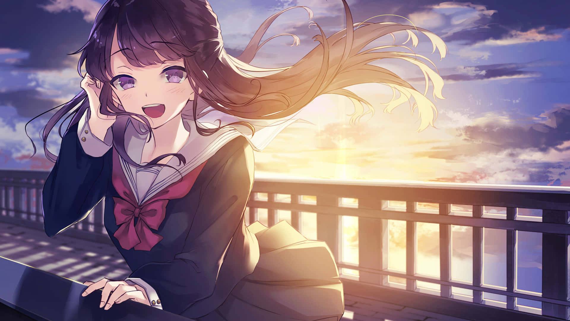Χαριτωμένη Anime Μαθήτρια Nightcore Apollo Ταπετσαρία