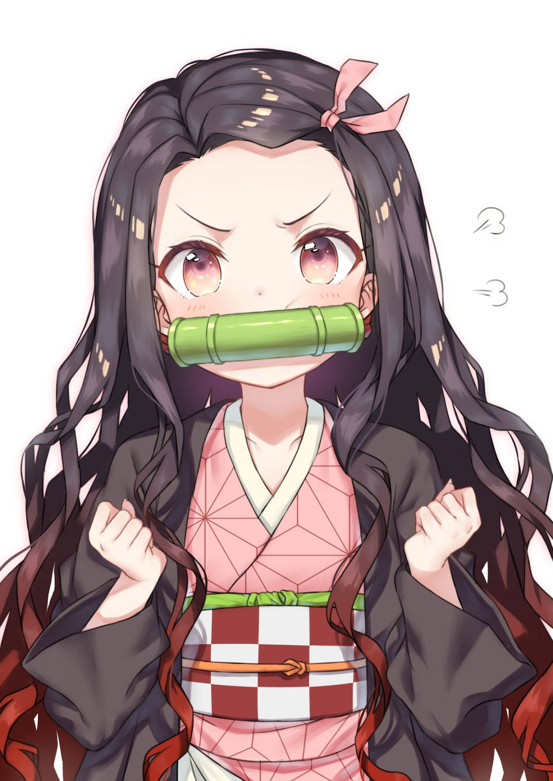 Χαριτωμένη Nezuko Demon Slayer iPhone Ταπετσαρία