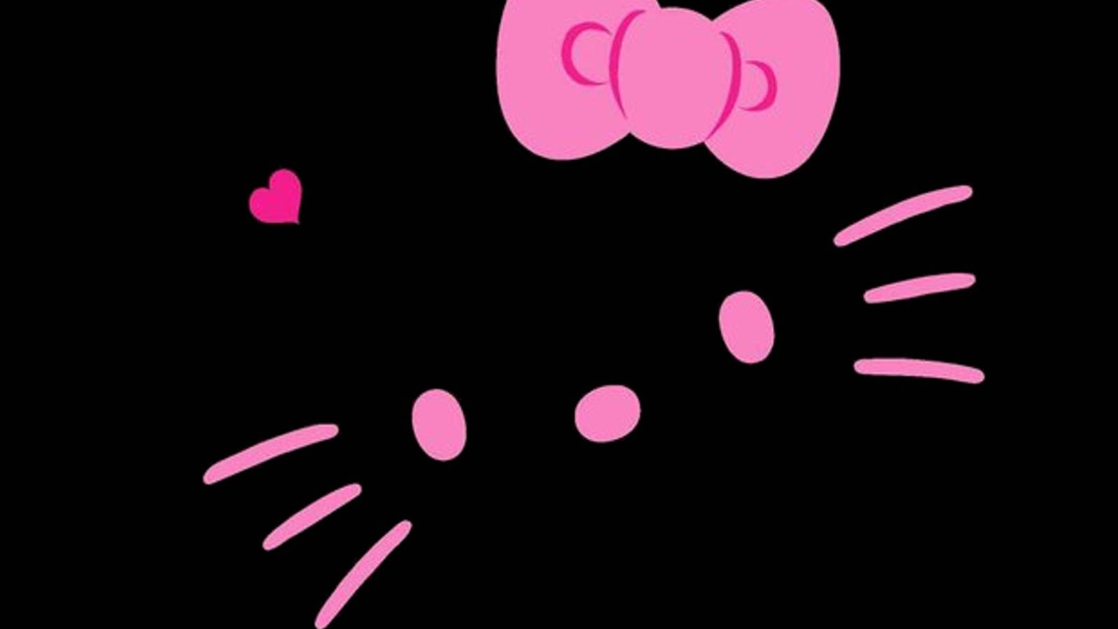 Χαριτωμένη Μαύρη Μινιμαλιστική Hello Kitty Ταπετσαρία